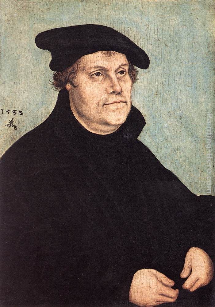Portrait of Martin Luther painting - Lucas Cranach the Elder Portrait of Martin Luther art painting